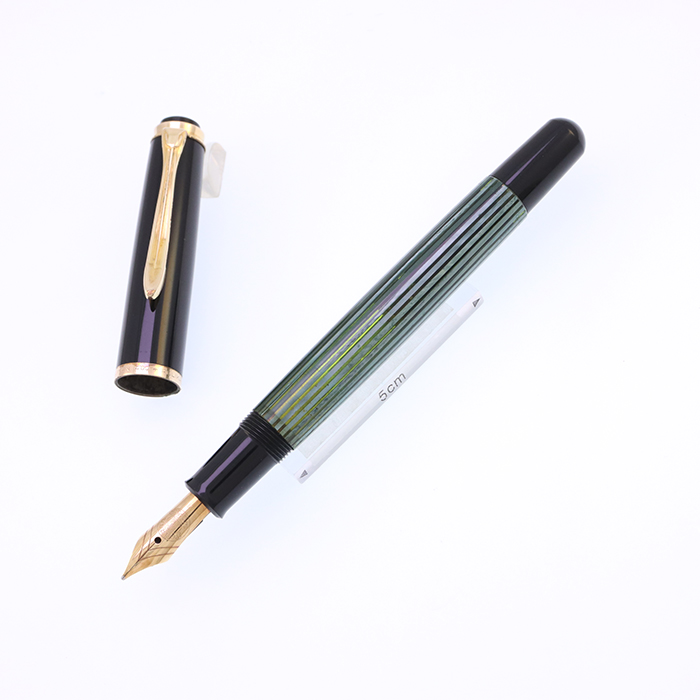 ペリカン 400NN M&K 万年筆　緑縞　pelikan 中古)Pelikan ペリカン 万年筆 #400N 緑縞 M（商品ID：3717030193110