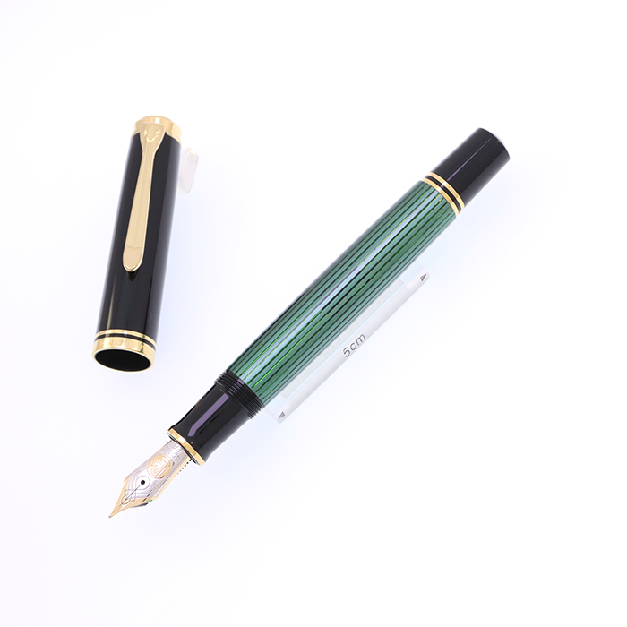 中古)Pelikan ペリカン 万年筆 スーベレーン M800 グリーンストライプ 