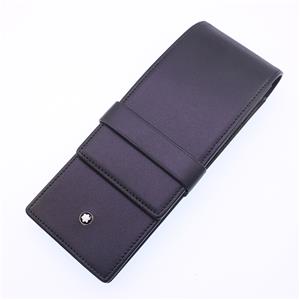 ペンケース マイスターシュテュック クラスプ付 (シエナ) ブラック 3本用