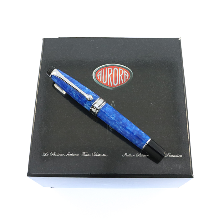 中古)AURORA アウロラ 万年筆 リミテッドエディション アクア EF（商品