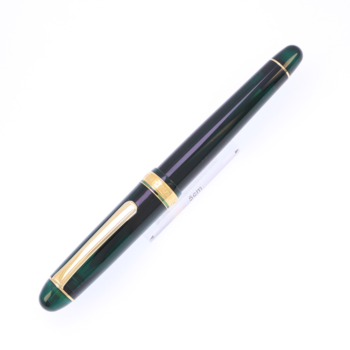 プラチナ万年筆 #3776センチュリー 細字 F ローレルグリーン 中古)PLATINUM プラチナ 万年筆 #3776 センチュリー ローレルグリーン