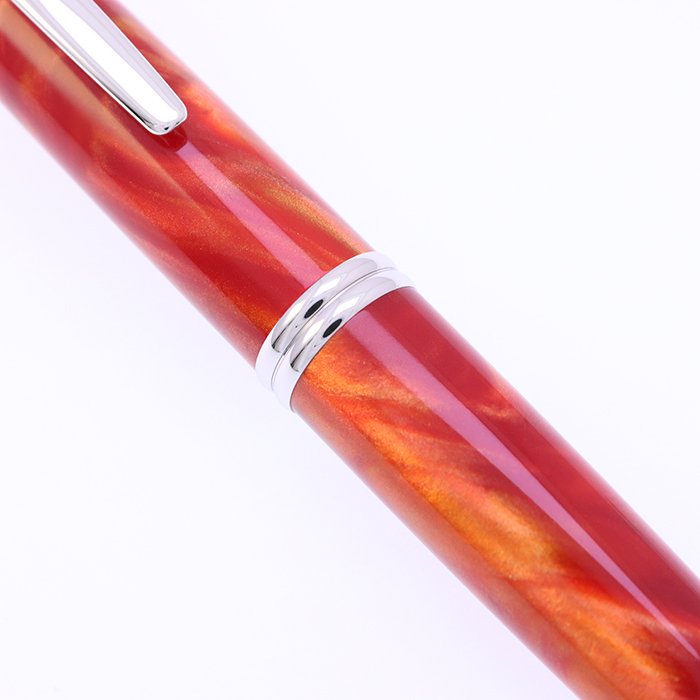 中古)PILOT パイロット 万年筆 キャップレスSE マーブルオレンジ