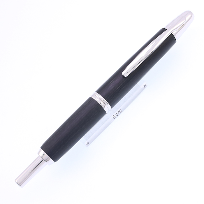 中古)PILOT パイロット 万年筆 キャップレス 木軸 ブラック 細字（商品