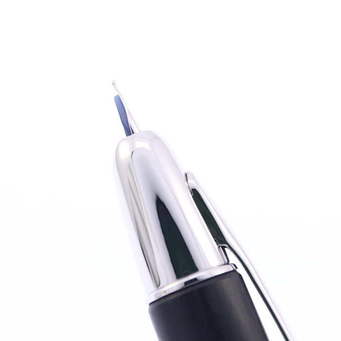 中古)PILOT パイロット 万年筆 キャップレス 木軸 ブラック 細字（商品