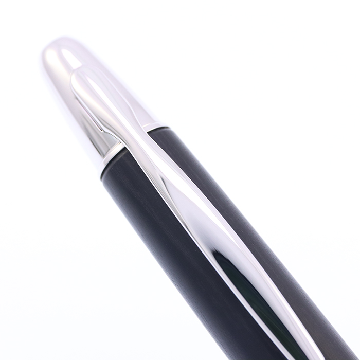 中古)PILOT パイロット 万年筆 キャップレス 木軸 ブラック 細字（商品