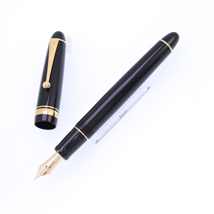 中古)PILOT パイロット 万年筆 カスタム742 ブラック 細字（商品ID 