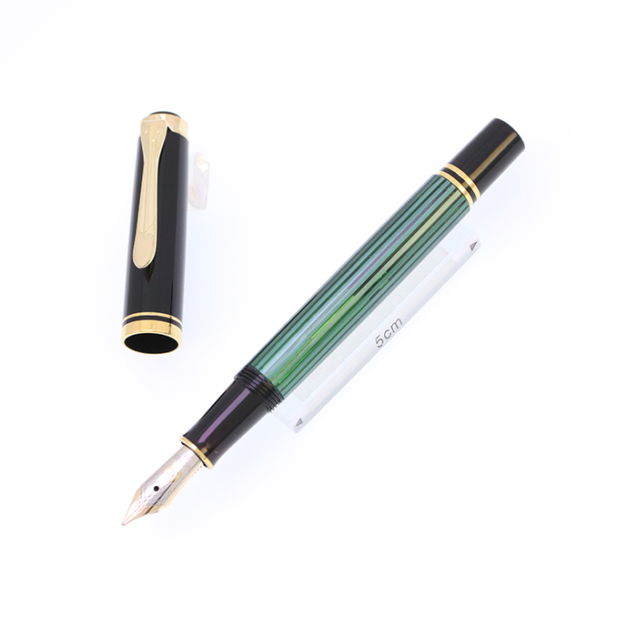 中古)Pelikan ペリカン 万年筆 スーベレーン M300 グリーンストライプ