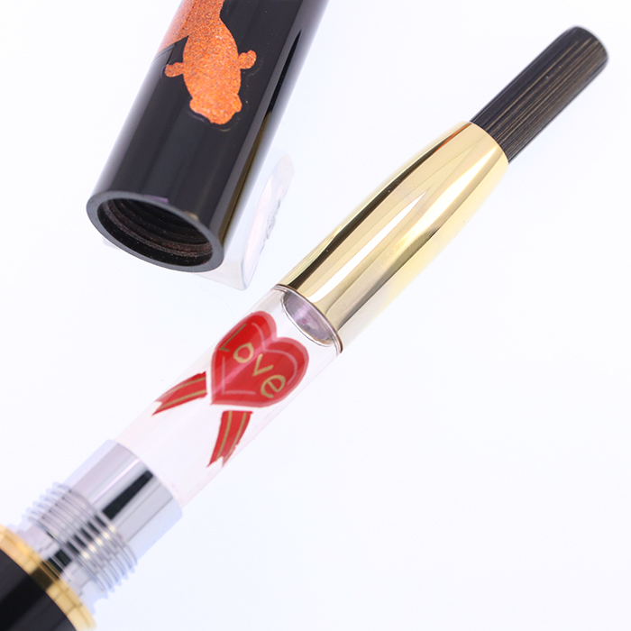 中古)PLATINUM プラチナ 万年筆 18Kスタンダード 美巧 金沢箔 #24 金魚