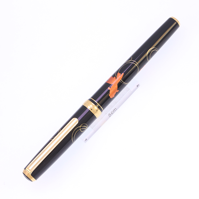 中古)PLATINUM プラチナ 万年筆 18Kスタンダード 美巧 金沢箔 #24 金魚