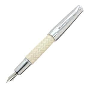 FABER-CASTELL ファーバーカステル 万年筆 エモーション プレシャスレジン アイボリーウィーブ F メイン
