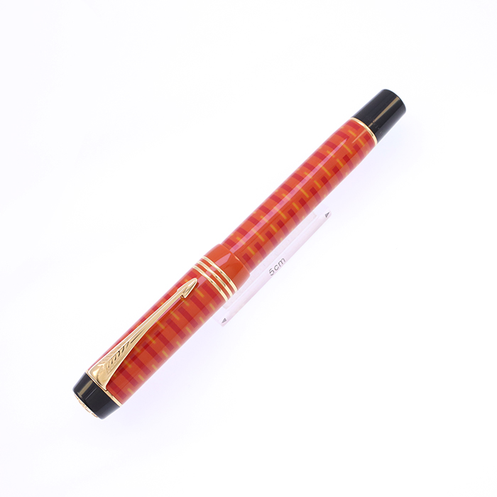 中古)PARKER パーカー 万年筆 デュオフォールド100 ビッグレッド