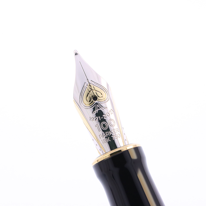 中古)PARKER パーカー 万年筆 デュオフォールド100 ビッグレッド