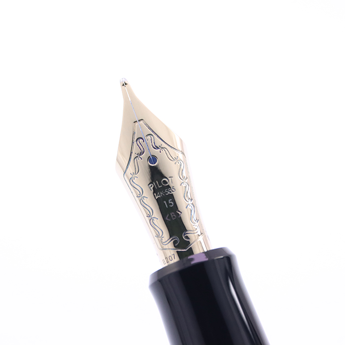 本物の風格と希少EF カスタム743 PILOT 万年筆 14K 程度良好 詳細