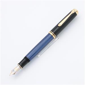 Pelikan ペリカン 万年筆 スーベレーン M800 ブルーストライプ イタリックライティング メイン