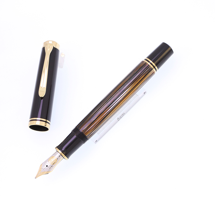中古)Pelikan ペリカン 万年筆 スーベレーン M800 茶縞 B（商品ID