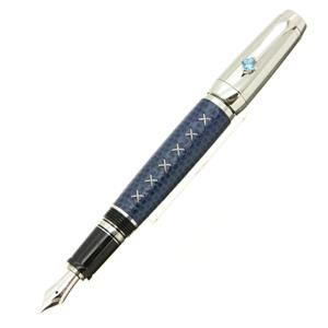 MONTBLANC モンブラン 万年筆 ボエム ジュエル ブルーレザー トパーズ プラチナプレート M メイン