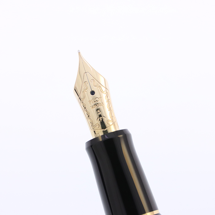 中古)PILOT パイロット 万年筆 2016年限定 カスタム74 ブラック 細字