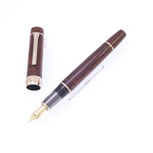 万年筆 創業90周年記念 万年筆道楽 長刀研ぎ ダークブライヤー 太字