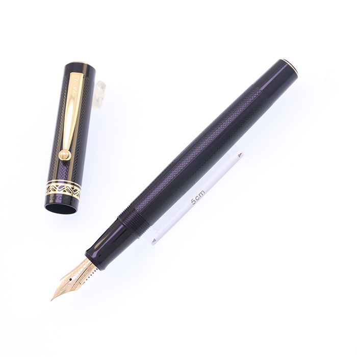 中古)PILOT パイロット 万年筆 カスタム72 ブラック 硬細字（商品ID