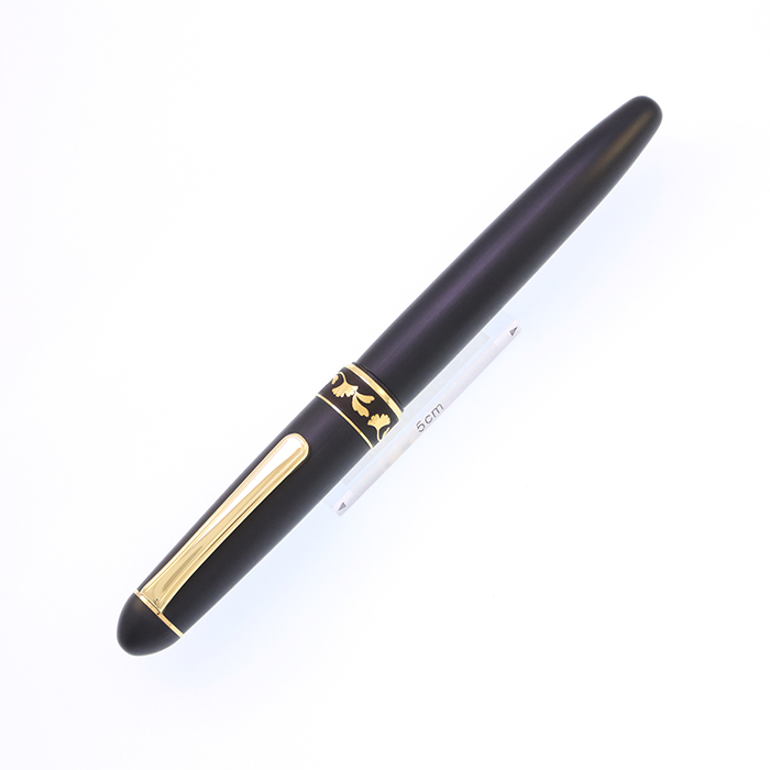 中古)PLATINUM プラチナ 万年筆 #3776 肥後象嵌 #96 イチョウ 中字