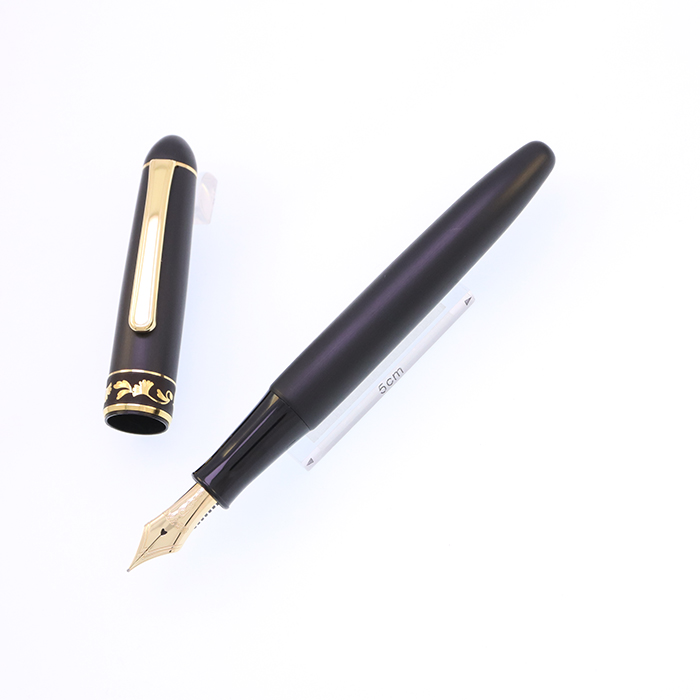 中古)PLATINUM プラチナ 万年筆 #3776 肥後象嵌 #96 イチョウ 中字