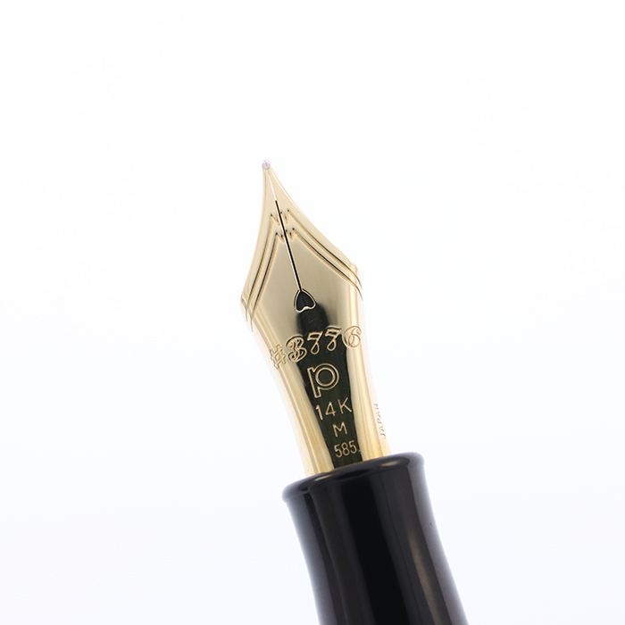 中古)PLATINUM プラチナ 万年筆 #3776 肥後象嵌 #96 イチョウ 中字