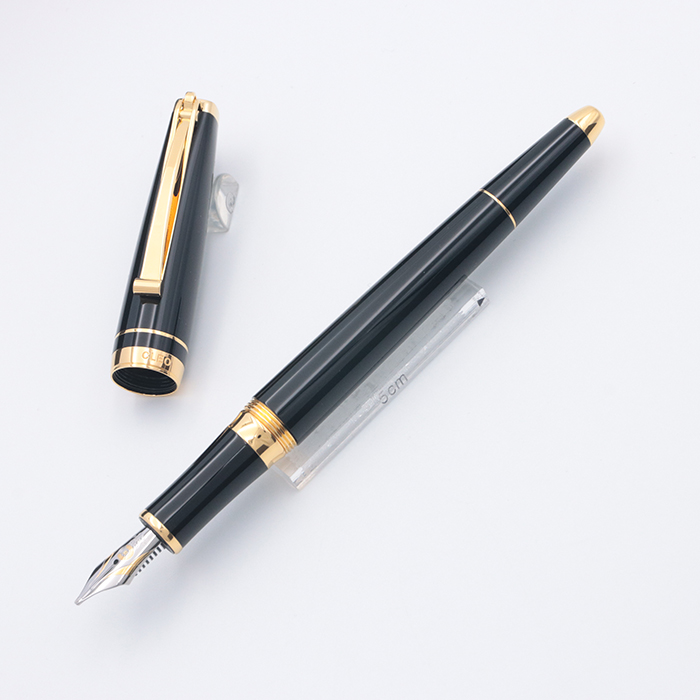 クレオ・スクリベント万年筆 プラチナライン ブラック 18金ロジウム