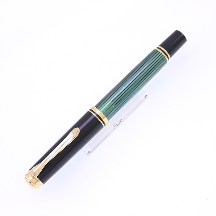 中古)Pelikan ペリカン 万年筆 スーベレーン M400 グリーンストライプ