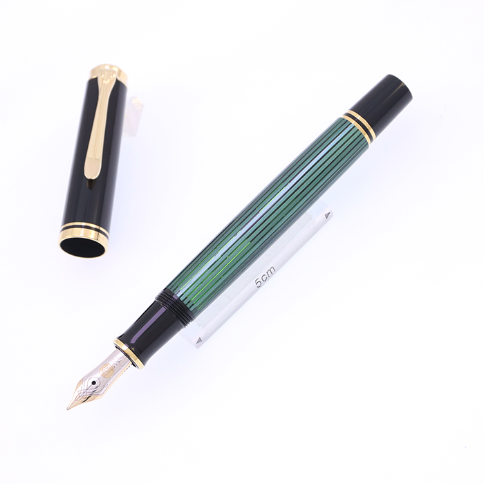 中古)Pelikan ペリカン 万年筆 スーベレーン M400 グリーンストライプ