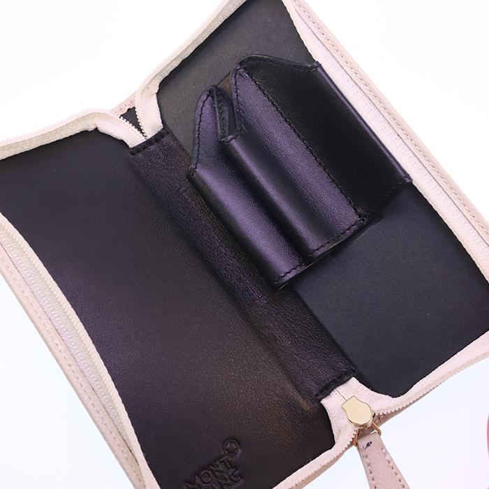 中古)MONTBLANC モンブラン ペンケース ボエム用 アイボリー 3本挿し