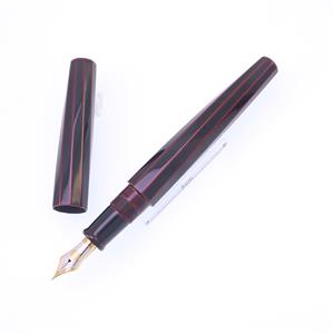 万年筆 シガー 十角TW ポータブル 黒溜 軟中字 (染め分けペン先)