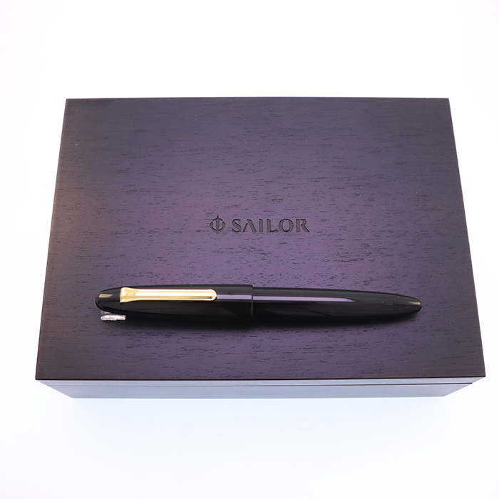 中古)SAILOR セーラー 万年筆 キングプロフィット エボナイト 長刀研ぎ