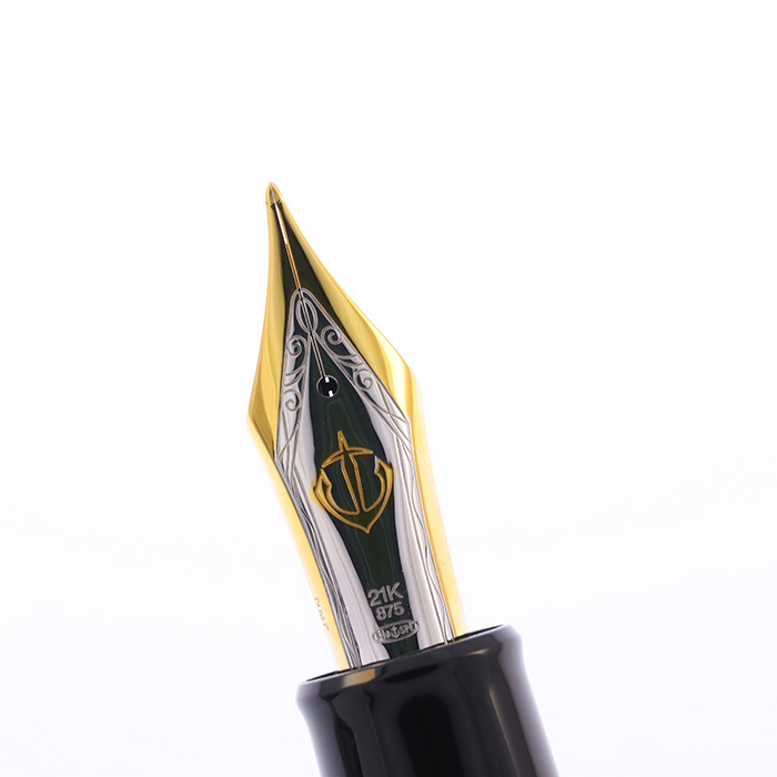 中古)SAILOR セーラー 万年筆 キングプロフィット エボナイト 長刀研ぎ