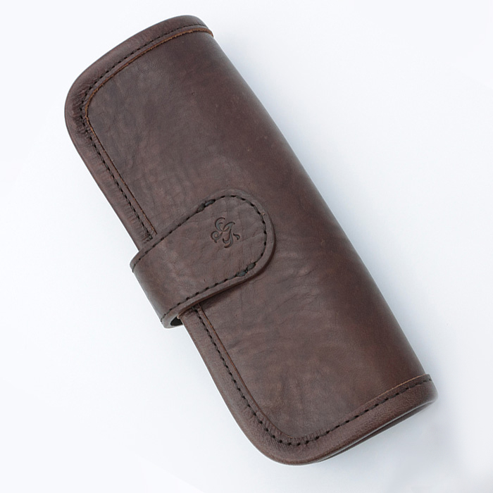 【新品未使用】インダストリア　オムレットペンケース6ダークブラウン　筆箱 新品)INDUSTRIA インダストリア ペンケース キングダムノート別注