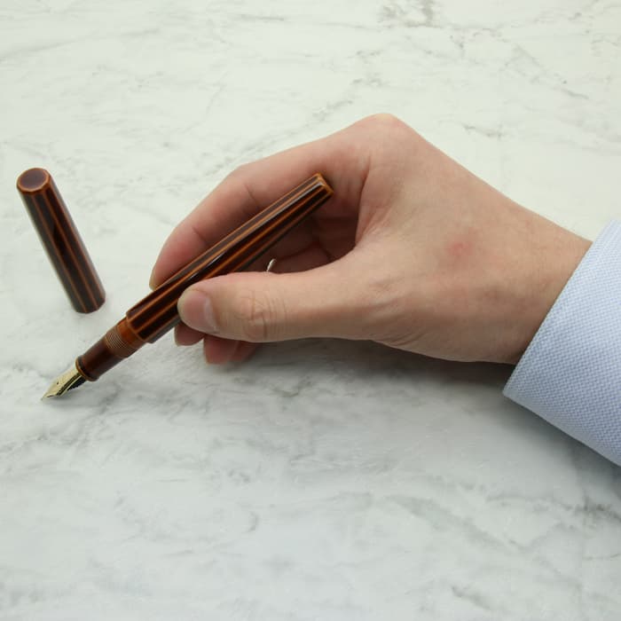 新品)NAKAYA 中屋万年筆 万年筆 シガー 十角ST 鴇溜 細字（商品ID