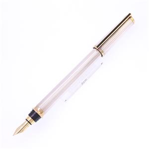 万年筆 モンパルナス M-2 シルバー&ゴールド 黒漆クリップ F