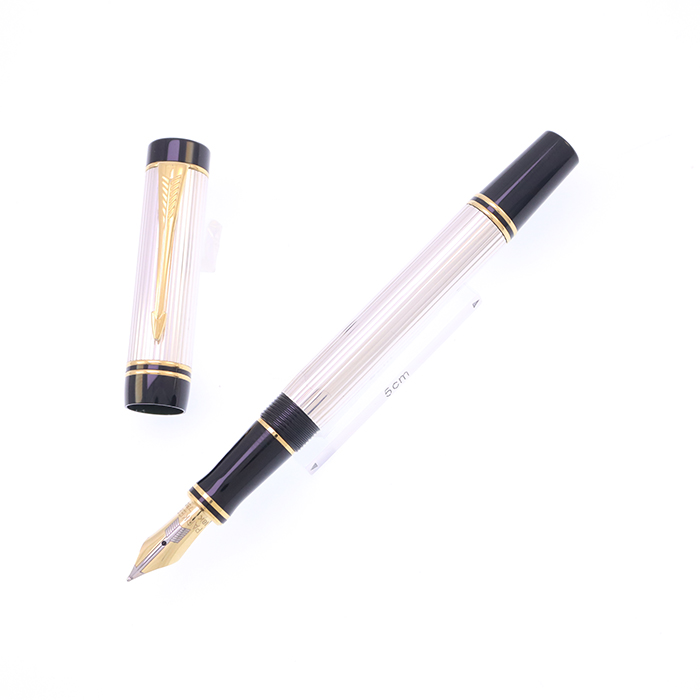 中古)PARKER パーカー 万年筆 デュオフォールド スターリングシルバー