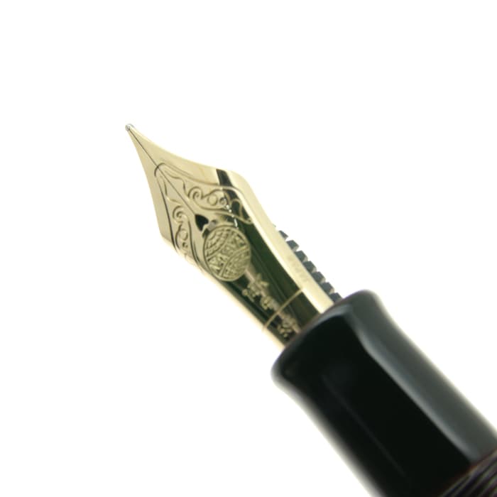 新品)NAKAYA 中屋万年筆 万年筆 シガー 十角ST 黒溜 中字（商品ID