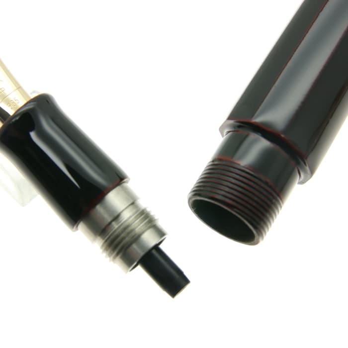 新品)NAKAYA 中屋万年筆 万年筆 シガー 十角ST 黒溜 中字（商品ID