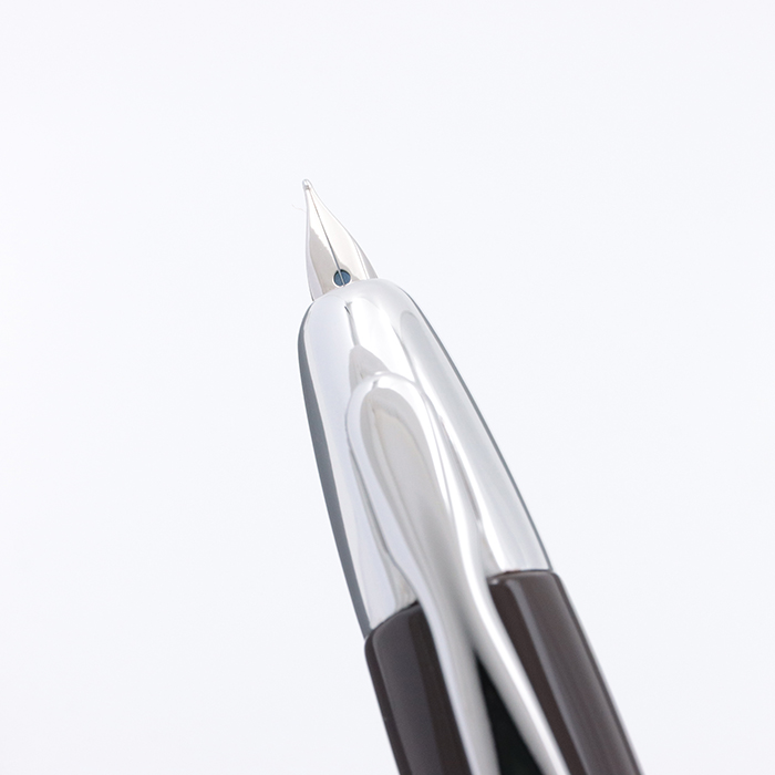 小っちゃい字書くのにおすすめ☆キャップレス万年筆　18K　細字　グレー 小っちゃい字書くのにおすすめ☆キャップレス万年筆 18K 細字