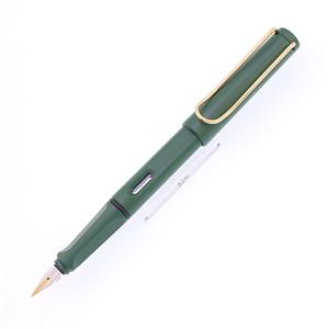 万年筆 趣味の文具箱 20周年記念限定 サファリ フィールドグリーン ゴールドクリップ 14K/M