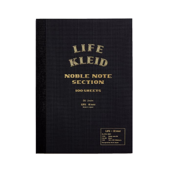 新品)kleid クレイド ノート kleid×LIFE ノーブルノート ブラック B6 2mm方眼  8963(クリーム)（商品ID：4985849079188）詳細ページ | 万年筆 ボールペンなど高級筆記具の販売・買取｜キングダムノート