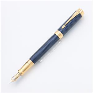 PARKER パーカー 万年筆 デュオフォールド プレステージ ブルーシェブロンGT センテニアル F メイン