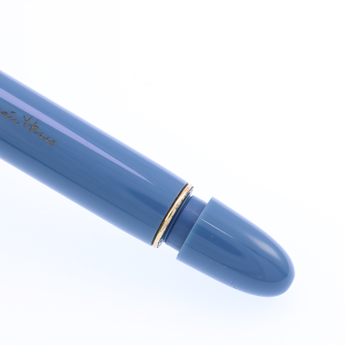 【ジャンク品】OMAS セルロイド ロイヤルブルー シルバートリム　F Omas Celluloid Paragon Blue Royale Rollerball Pen w