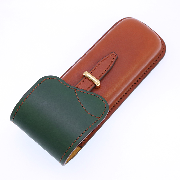 パイロット　ソメス ペンケース サドルデザインシリーズ 限定　2本差し　グリーン 新品)PILOT×SOMES パイロット×ソメス ペンケース サドルデザイン