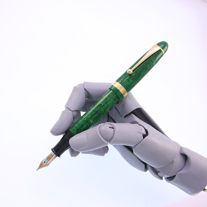 中古)PLATINUM プラチナ 万年筆 創業70周年記念 セルロイド グリーン