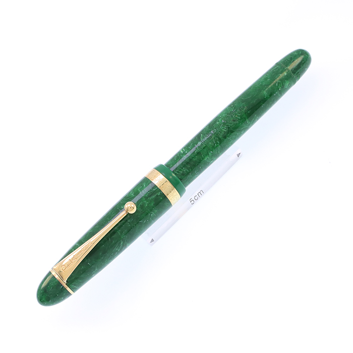 中古)PLATINUM プラチナ 万年筆 創業70周年記念 セルロイド グリーン