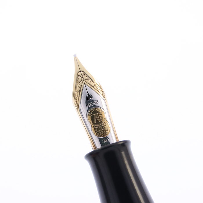 中古)PLATINUM プラチナ 万年筆 創業70周年記念 セルロイド グリーン