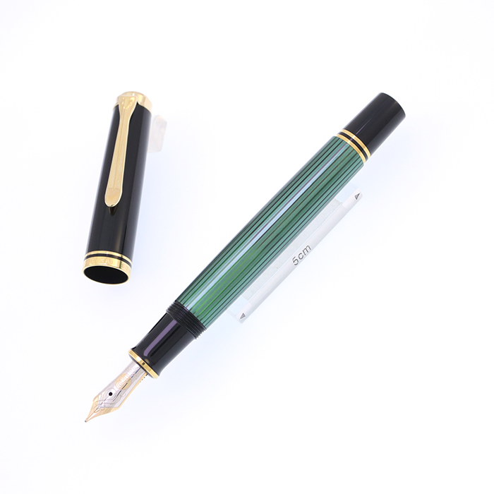 中古)Pelikan ペリカン 万年筆 スーベレーン M600 グリーンストライプ