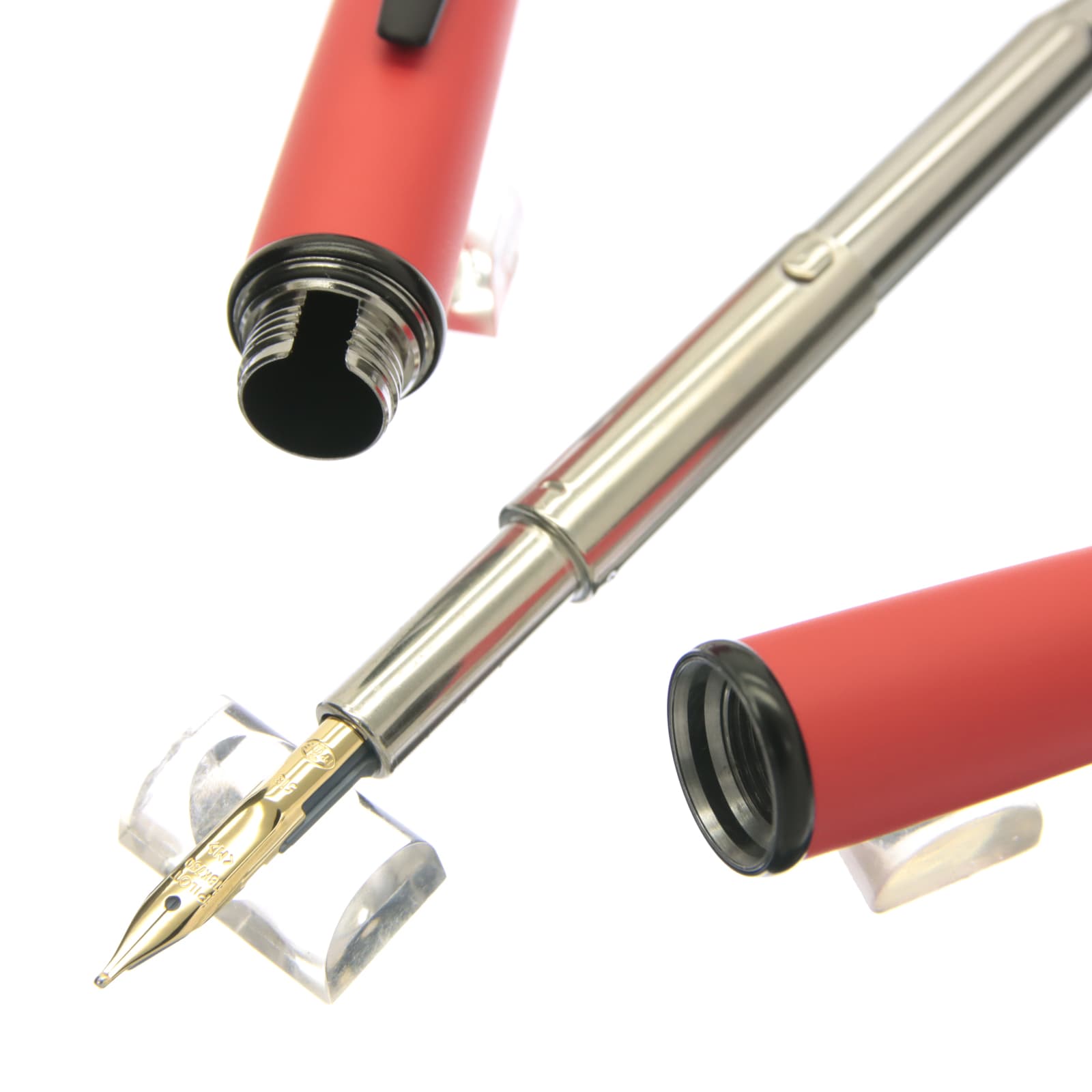 パイロット　キャップレス万年筆　とみや文具限定　赤と黒　細字　Ｆニブ 詳細ページ | 万年筆 ボールペンなど高級筆記具の販売・買取